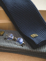 混合織ニットマフラー