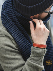 混合織ニットマフラー