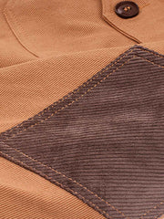 コーデュロイ パッチワーク ジャケット