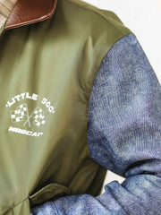 デニム切り替え フライトジャケット