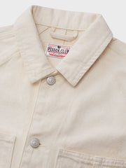 カジュアルホワイトハンティングデニムジャケット