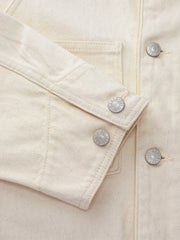 カジュアルホワイトハンティングデニムジャケット