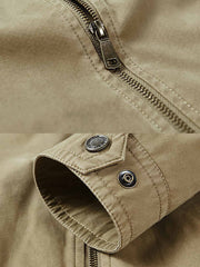 コットン スタンドカラー ジャケット