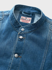 ワイドフィット立襟デニムジャケット