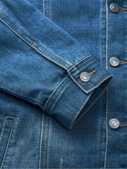 ワイドフィット立襟デニムジャケット