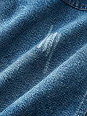 ワイドフィット立襟デニムジャケット