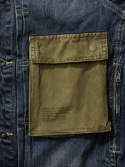 コントラストカラー ポケット デニムジャケット