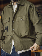 ミリタリー風 ヘリンボーン ワークジャケット