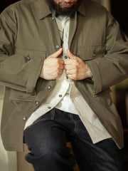 ミリタリー風 ヘリンボーン ワークジャケット