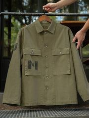 ミリタリー風 ヘリンボーン ワークジャケット