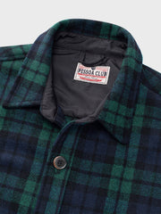 羊毛混紡チェックシャツジャケット