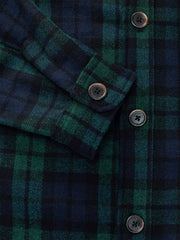 羊毛混紡チェックシャツジャケット