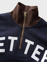 カラーブロック ヘビーウェイト ハーフジップ スウェット