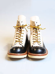 本革 配色切替 バイカーブーツ