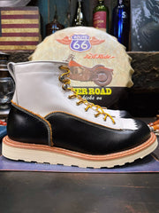 本革 配色切替 バイカーブーツ