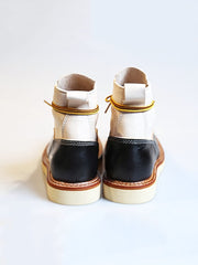 本革 配色切替 バイカーブーツ