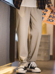 ウエスト ゴム入り混紡 チェック スラックス