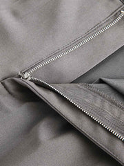 クラシックグレーレトロフィットメンズパンツ