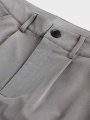 クラシックグレーレトロフィットメンズパンツ