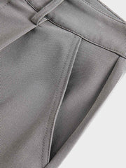 クラシックグレーレトロフィットメンズパンツ