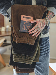 裏花柄 コーデュロイ スラックス