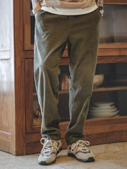 裏花柄 コーデュロイ スラックス