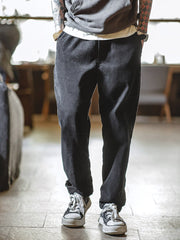 裏花柄 コーデュロイ スラックス