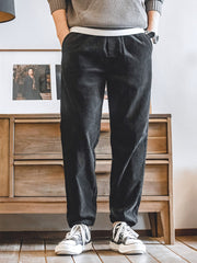 裏花柄 コーデュロイ スラックス