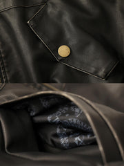 ヴィンテージPUレザーフライトジャケット クラシック&モダン