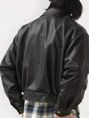 ヴィンテージPUレザーフライトジャケット クラシック&モダン