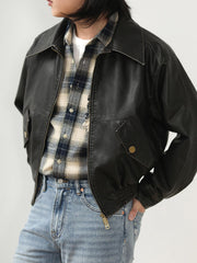 ヴィンテージPUレザーフライトジャケット クラシック&モダン