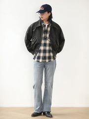 ヴィンテージPUレザーフライトジャケット クラシック&モダン