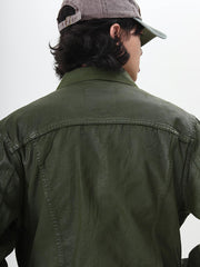 PUコーティング デニムジャケット