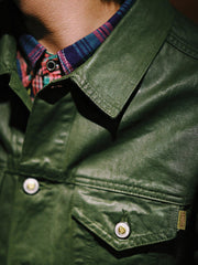 PUコーティング デニムジャケット