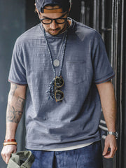 涼感ポケット純綿Tシャツ