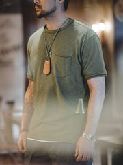 涼感ポケット純綿Tシャツ