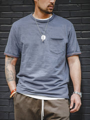 涼感ポケット純綿Tシャツ