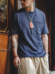 涼感ポケット純綿Tシャツ