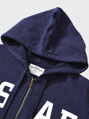 USAFプリント フード付きスウェット