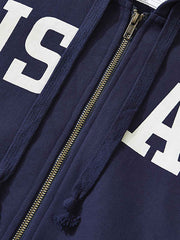 USAFプリント フード付きスウェット