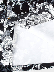 PLAME AUBE|白花柄 黒アロハシャツ