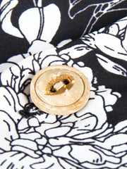 PLAME AUBE|白花柄 黒アロハシャツ