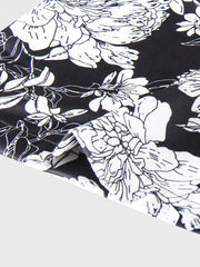 PLAME AUBE|白花柄 黒アロハシャツ