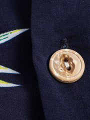 PLAME AUBE|パイナップル柄 黒 アロハシャツ