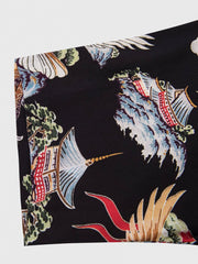 PLAME AUBE|中国風 東洋龍 黒アロハシャツ