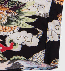PLAME AUBE|中国風 東洋龍 黒アロハシャツ