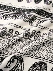 ホワイト カシューフラワー アロハシャツ