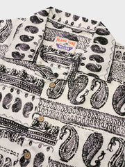 ホワイト カシューフラワー アロハシャツ