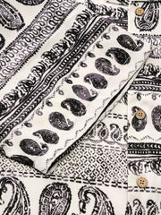 ホワイト カシューフラワー アロハシャツ