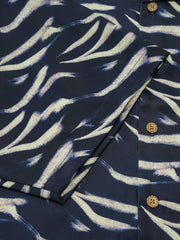 抜染 筆跡柄 アロハシャツ